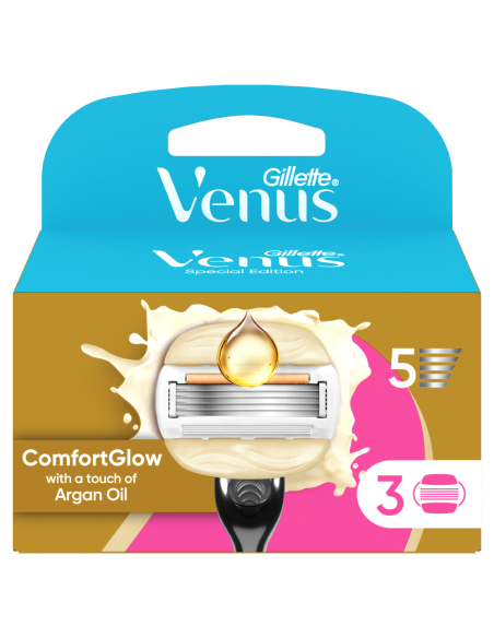 Gillette Venus ComfortGlow Argan Oil 3 Vahetustera