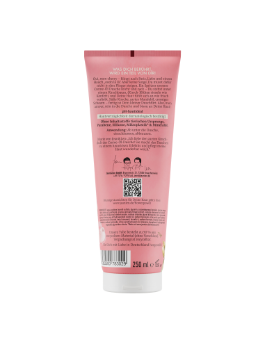 Jean&Len dušikreem-õli kirsi ja mandliõliga 250 ml