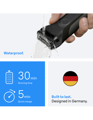 300s Braun Series 3 laetav pardel, must