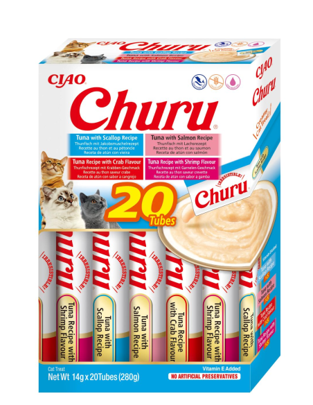 Inaba Ciao Churu tuunikala ja mereandide valik kassidele 20x14 g (280 g)