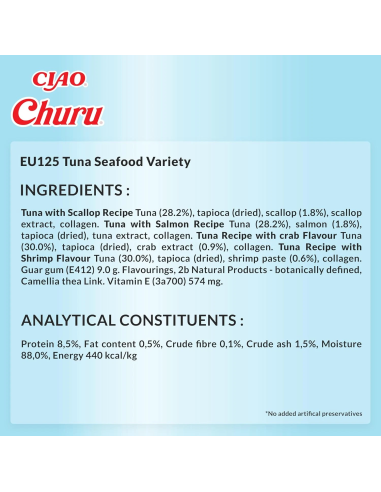 Inaba Ciao Churu tuunikala ja mereandide valik...