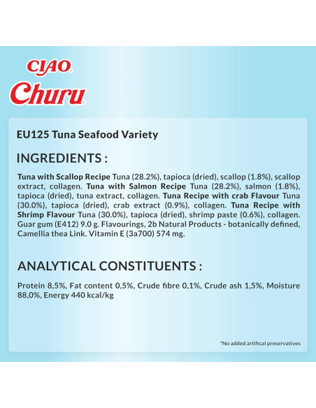 Inaba Ciao Churu tuunikala ja mereandide valik kassidele 20x14 g (280 g)