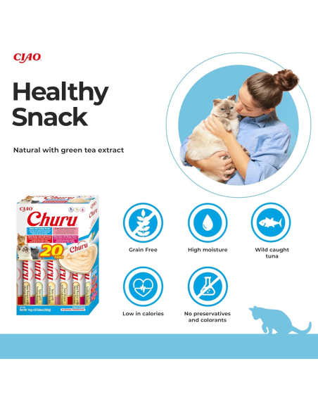 KAST 16 tk! Inaba Ciao Churu tuunikala ja mereandide valik kassidele 20x14 g (280 g)