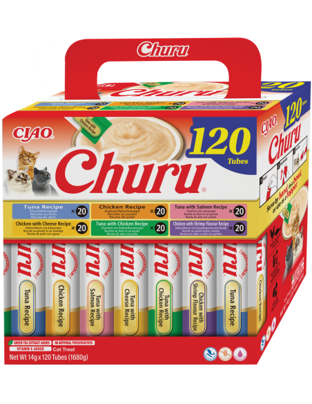 Inaba Churu kreemjad kassimaiused tuunikala ja kanaga 120x14 g (1,68 kg)