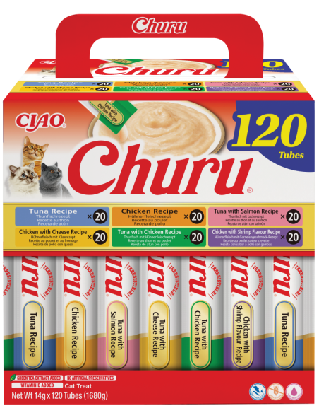 Inaba Churu kreemjad kassimaiused tuunikala ja kanaga 120x14 g (1,68 kg)