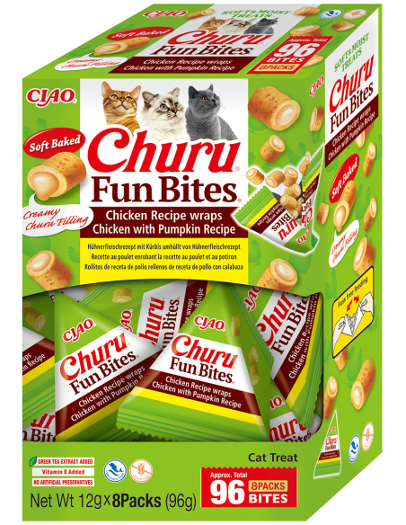 Inaba Churu Fun Bites kassimaius kana ja kõrvitsaga 8x12 g (96 g)