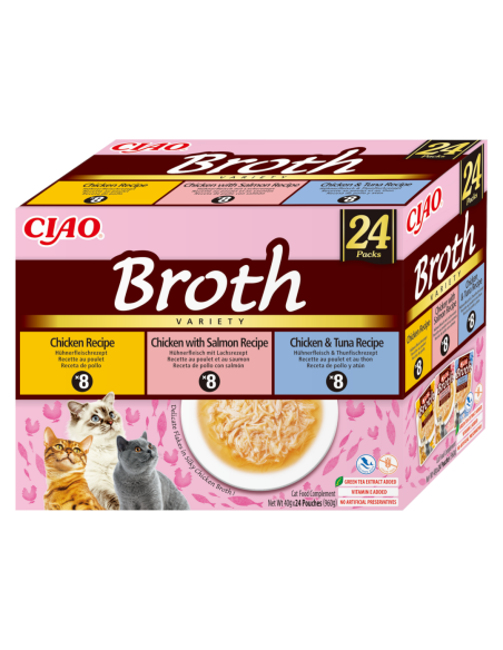 KAST 6 tk! Inaba Ciao puljongi mix kana ja kalaga 24x40 g (960 g)