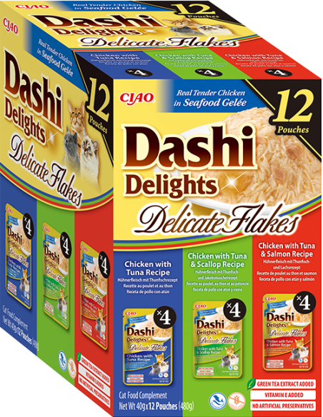KAST 8 tk! INABA Dashi kassitoit delikatess mix 12x40 g (480 g)