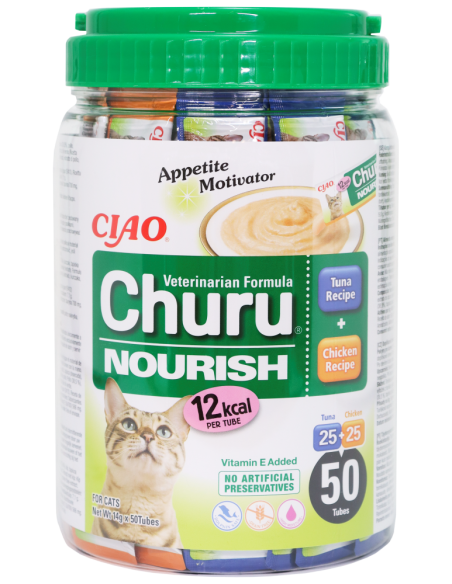KAST 8 tk! Inaba Churu Nourish kassimaius tuunikala ja kanaga 50x14 g (700 g)