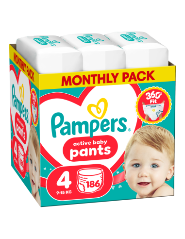 Pampers Active Baby mähkmed suurus 4 186 tk