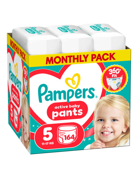 Pampers Active Baby mähkmed suurus 5 pakis 164 tk