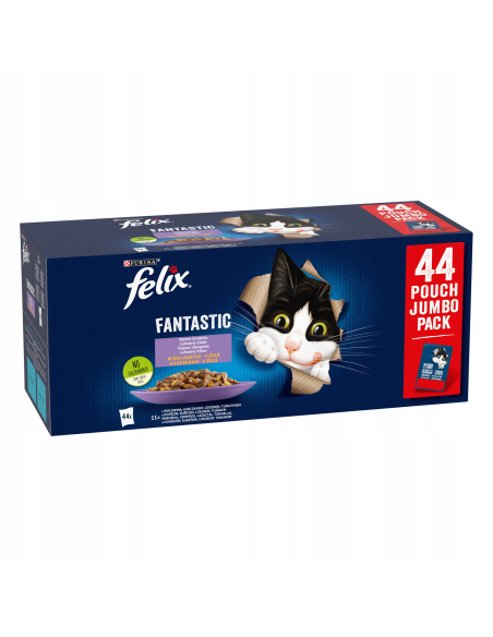 Felix Fantastic kassikonserv želees maitsete valik (44 × 85 g)