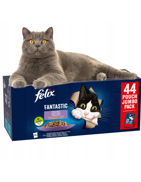 Felix Fantastic kassikonserv želees maitsete valik (44 × 85 g)