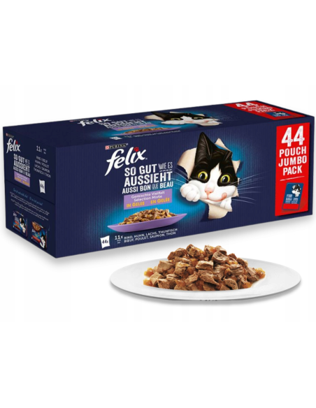 Felix Fantastic kassikonserv želees maitsete valik (44 × 85 g)