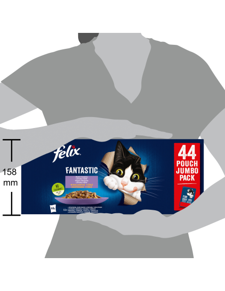 Felix Fantastic kassikonserv želees maitsete valik (44 × 85 g)