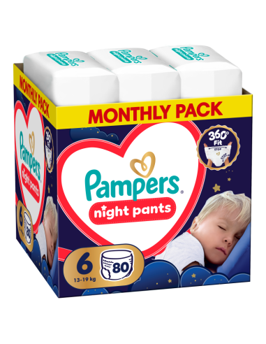 Pampers Night Pants püksmähkmed suurus 6 (80 tk)