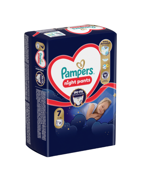 KAST 8 tk! Pampers Night Pants püksmähkmed suurus 7 pakis 17 tk