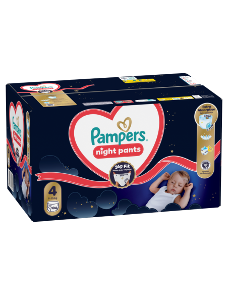 Pampers Night Pants püksmähkmed suurus 4 (104 tk)