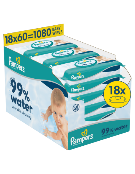 Pampers Aqua Niisked beebisalvrätid 18 pakki (1080 tk)