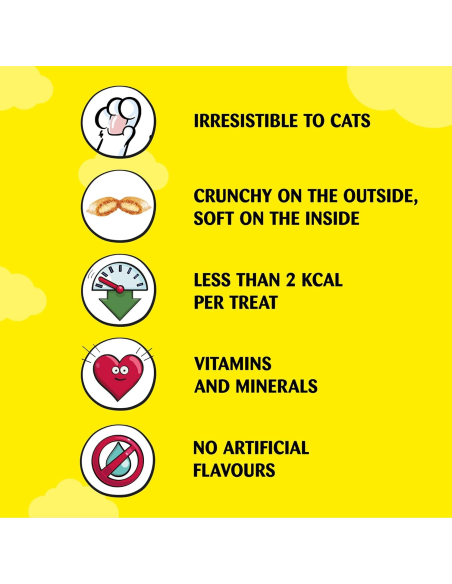 Dreamies maiused kassile kanaga, juustuga ja lõhega 12 X 60 g