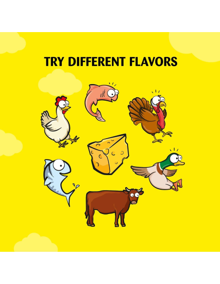 Dreamies maiused kassile kanaga, juustuga ja lõhega 12 X 60 g