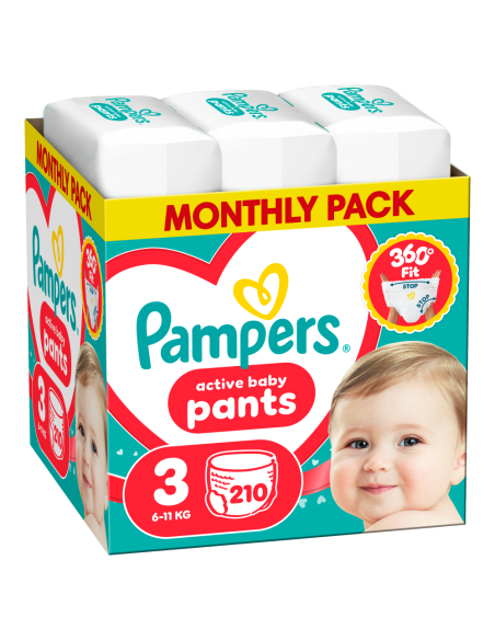 Pampers Active Baby püksmähkmed suurus 3 (210 tk)