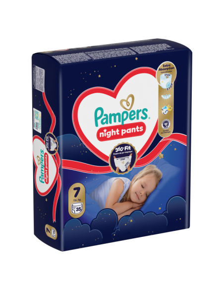 KAST 3 tk! Pampers Night Pants püksmähkmed suurus 7 (35 tk)