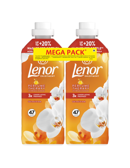 LENOR pesuloputusvahend Gold Orchid & Vanilla 2 x 987 ml (94 Pesukorda)