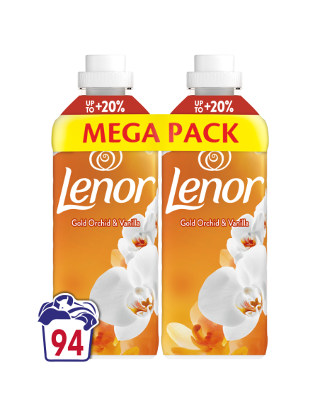 KAST 6 tk! LENOR pesuloputusvahend Gold Orchid & Vanilla 2 x 987 ml (94 Pesukorda)