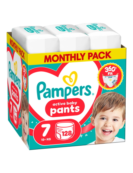 Pampers Active Baby Pants Mähkmed, Suurus 7, 128 tk
