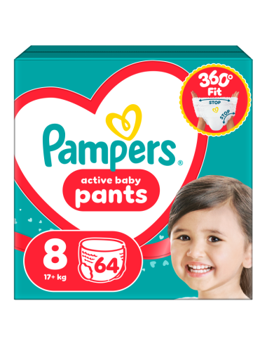 Pampers Active Baby Pants Mähkmed, Suurus 8, 64 tk