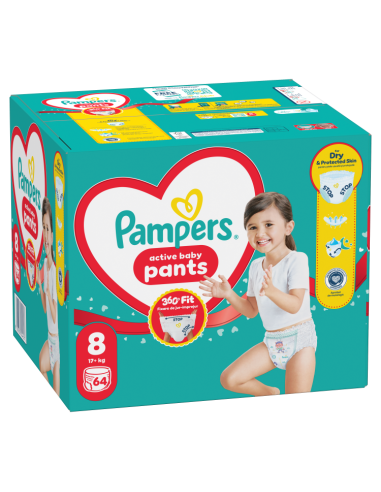 Pampers Active Baby Pants Mähkmed, Suurus 8, 64 tk