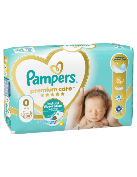 KAST 4 tk! Pampers Premium Care Mähkmed,  Suurus 0 (Mini), 30 Mähet