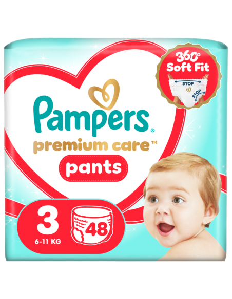 Pampers Premium Care Pants Püksmähkmed, Suurus 3, 48 Mähet