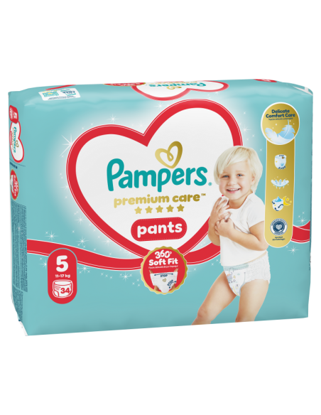 KAST 3 tk! Pampers Premium Care Pants Püksmähkmed, Suurus 5, 34 Mähet