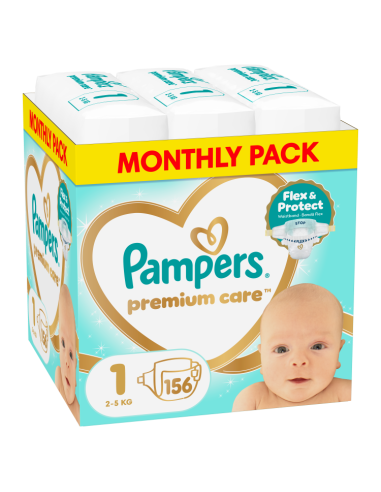 Pampers Premium Care Teipmähkmed, Suurus 1, 156...