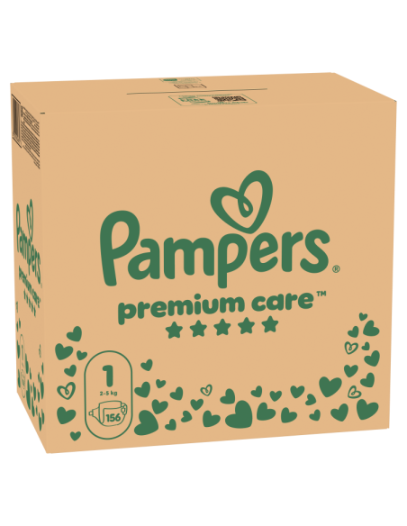 Pampers Premium Care Teipmähkmed, Suurus 1, 156 Mähet