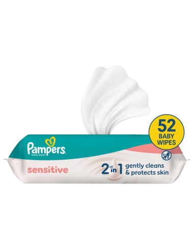 Pampers Sensitive niisked beebisalvrätid 52 tk