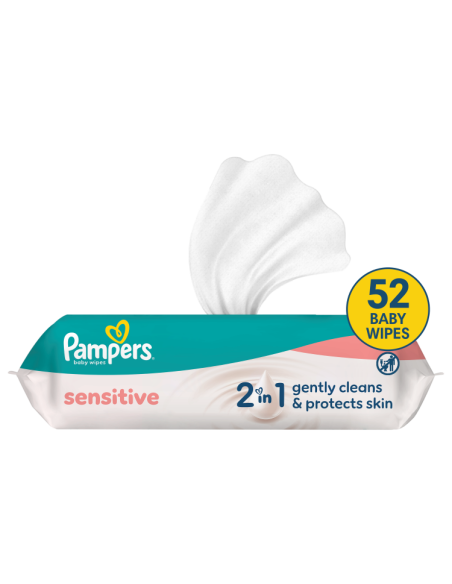 Pampers Sensitive niisked beebisalvrätid 52 tk