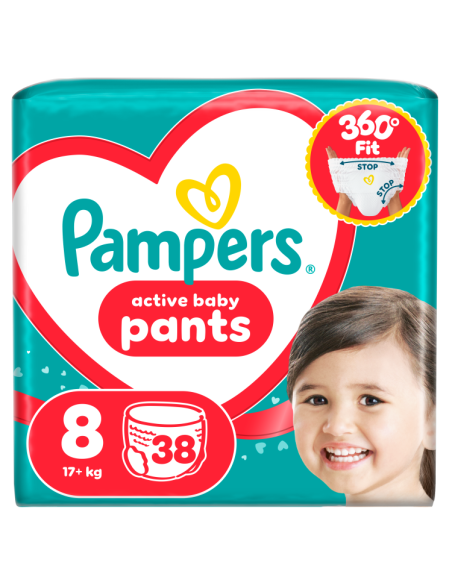 KAST 2 tk! Pampers Active Baby Pants püksmähkmed suurus 8 (38 tk)