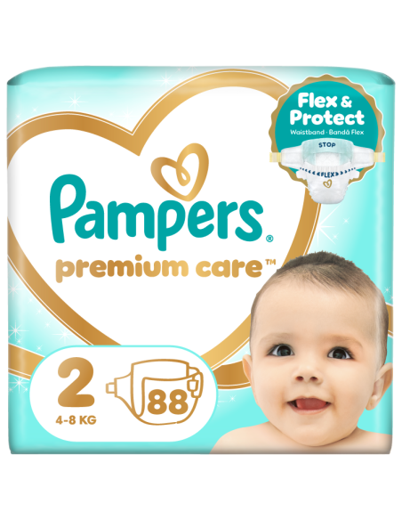 KAST 2 tk! Pampers Premium Care teipmähkmed suurus 2 (2x88 tk)