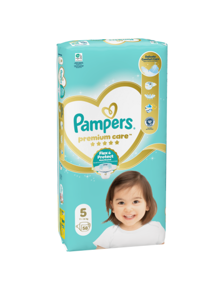 KAST 2 tk! Pampers Premium Care teipmähkmed suurus 5 (2x58 tk)