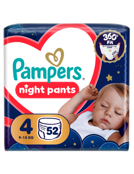 KAST 2 tk! Pampers Night Pants püksmähkmed suurus 4 (2x52 tk)
