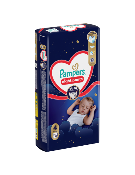 KAST 2 tk! Pampers Night Pants püksmähkmed suurus 4 (2x52 tk)