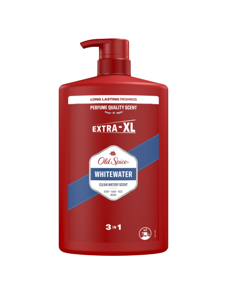 KAST 4 tk! Old Spice Whitewater Meeste Dušigeel Ja Šampoon, 1000 ml