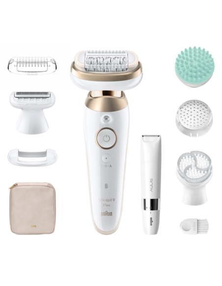 DC! SES9-481 3D Braun Silk•épil 9 Flex SkinSpa Epilaator + BS1000 minitrimmer BODY
