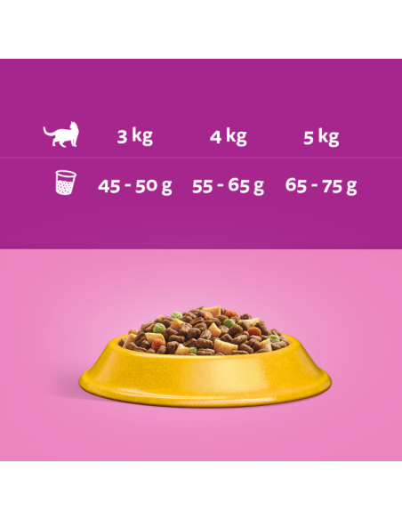 WHISKAS Kuivtoit Adult 7 kg kassidele kana ja köögiviljadega