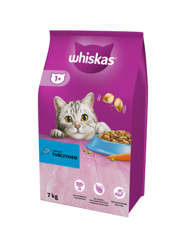 WHISKAS Kuivtoit Adult 7 kg kassidele tuunikalaga
