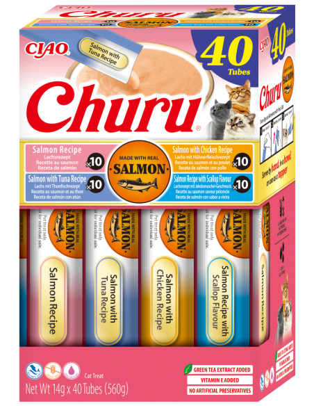 Inaba Ciao Churu lõhe maius kassidele 40x14g (560g)