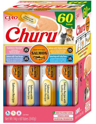 Inaba Ciao Churu lõhe maius kassidele 60x14g...